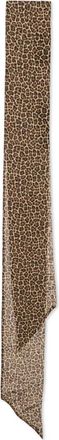 Saint Laurent Foulard leopardato - Marrone