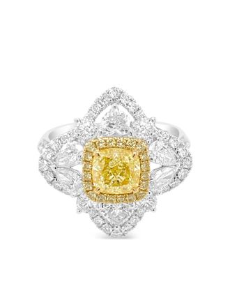 HYT Jewelry Anello in oro bianco 18 carati con diamanti - Argento