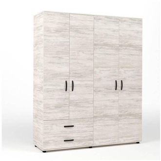 OEM Kit Armadio 4 Ante + 2 Cass 160x52x205 Cm Bnco Ven K083