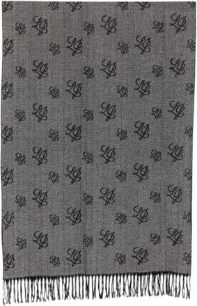 Liu Jo Accessoires, Dames, Grijs, ONE Size, Polyester, Logo Sjaal