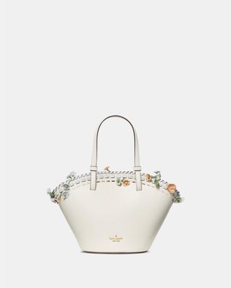 Kate Spade New York Womens Dahlia Tote Bag - White Leather - One Size