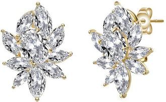 Genevive Silver CZ Statement Earrings