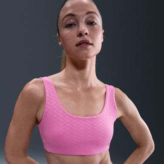 Nike Womens Alate All U Womens Light-Support Lightly Lined Sports Bra in Pink | IB8851-675