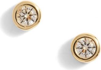 Argento Vivo Lab Grown Diamond Stud Earrings in Gold at Nordstrom