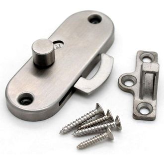 OEM (1 Paquete Plateado) Cerradura Para Puerta Corrediza De &Aacute;ngulo Recto De 90&deg; Con Argolla De Bloqueo Para Puerta Corrediza Y Cerradura Para Puerta De Gr