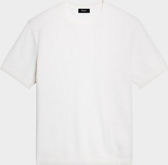 Theory Men & apos;s Damian Textured Knit Short-Sleeve Sweater