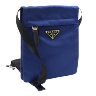 Prada Pre-owned Cross Body Bags, male, Blue, Size: ONE SIZE Pre-owned Nylon Shoulder Bag