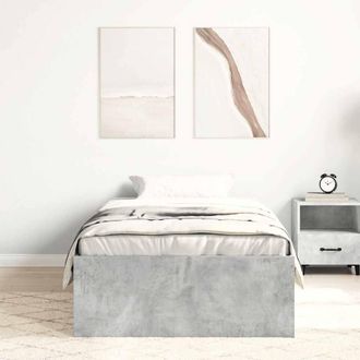 Berkfield Home Modern Bed Frame Concrete Grey 90x200 cm