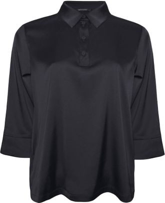Insight Womens Satin Top In Black