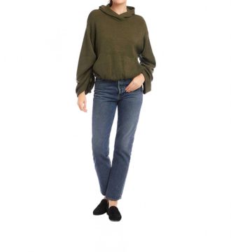 Fifteen Twenty Makenna Bubble Sweatshirt In Olive
