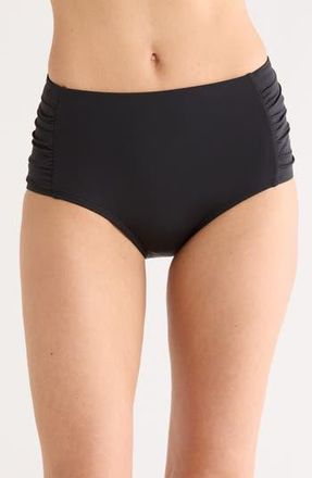 Jantzen Shirred Bikini Bottoms in Black at Nordstrom Rack, Size 10