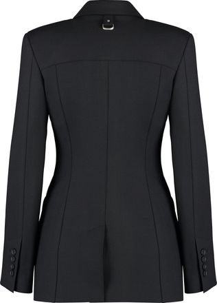 Off-white Womens Wool Blend Blazer Black Virgin Jacket