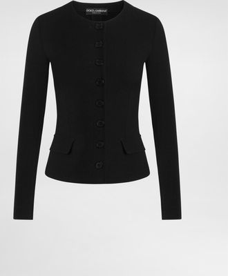 Dolce & Gabbana Wool Jacket - Woman Blazers Black 40