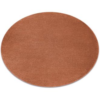 RugsX Rugsx - Tappeto softy cerchio un colore terracotta orange rotondo 150 cm