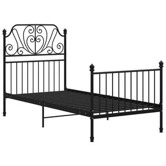 Berkfield Home Bed Frame Black Metal 90x200 cm