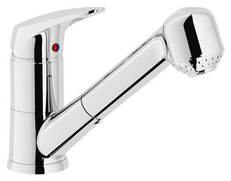 Nobili Mezclador Monomando De Lavabo 156x200 Mm En Lat&oacute;n Cromado Con Rociador Extra&iacute;ble Nobili Hera