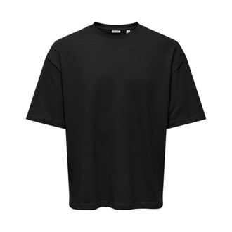 Only & Sons Ronde Hals T-shirt met Korte Mouwen van Katoen - Heren - T-shirts - Zwart - M - Katoen - Tops