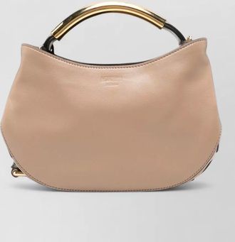 Moschino leather top handle clutch bag