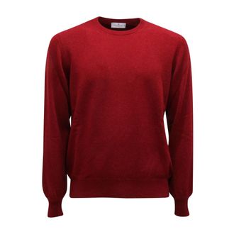 Sonrisa Maglione Cashmere Jumper - male - Sonrisa - Round-neck Knitwear - Red - 2XL - Knitwear