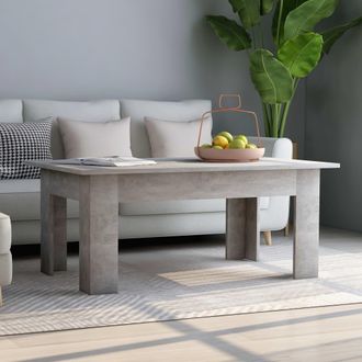 vidaXL Vidaxl - Mesa De Centro Madera Contrachapada Gris Hormig&oacute;n 100x60x42 Cm