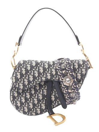 Dior 2020 Oblique Canvas Saddle Bag handbag - women - Canvas - One Size - Brown