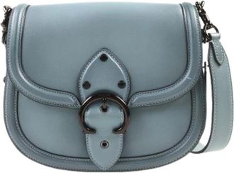 Coach Pre-owned Cross Body Bags, female, Blue, Size: ONE SIZE Pre-owned Saddle Bag