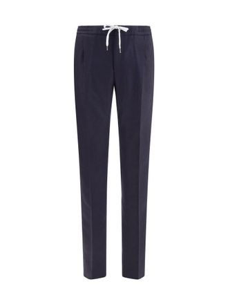 Pantaloni Torino Navy Blue Drawstring Trousers