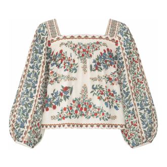 Farm Rio FARM Rio, Blouses, female, Multicolor, Size: XS Fruit Beauty Scarf Blouse