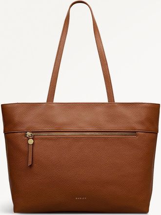 Radley London Fountain Road Leather Medium Ziptop Tote Bag in Indus Tan - 111965