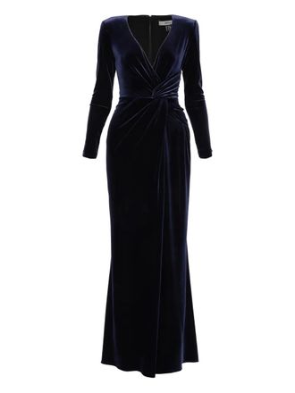 Nissa velvet maxi dress - Blue