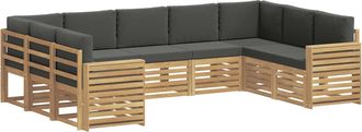 vidaXL Juegos De Sof&aacute;s Madera De Acacia S&oacute;lida Vidaxl