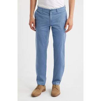 Brax Fabio Micropattern Flat Front Cotton Blend Pants in Storm at Nordstrom Rack, Size 31 X