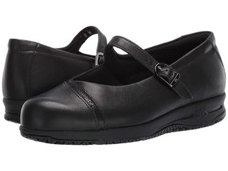 SAS Clare Non Slip Mary Jane Womens Shoes Black/Black Web : 6.5 WW - Double Wide (D), Leather