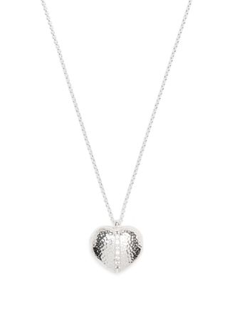 Dower & Hall Heart Lumiere locket necklace - Silver