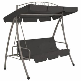 vidaXL Balanc&iacute;n De Jard&iacute;n Convertible Dosel Antracita 198x120x205 Cm Vidaxl