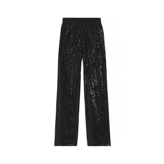 HUGO BOSS Broeken, Dames, Zwart, XS, Wide Broeken