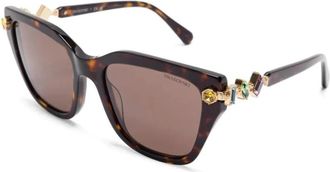 Swarovski Sk 6041 100273 Zonnebrillen - Dames - Zonnebrillen - Bruin - 53 MM - Accessoires