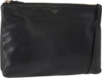 Celine Pre-owned Cross Body Bags, female, Black, Size: ONE SIZE Pre-owned Leather Crossbody Bag