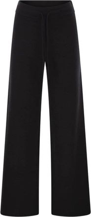 MC2 Saint Barth Broeken, Dames, Zwart, L, Wol, Cambon Knit Trouser