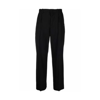 Our Legacy Wide Trousers, male, Black, Size: XL Borrowed Chino Black Panama Wool
