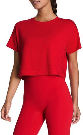 Spanx Supernaturals Crop T-Shirt in Spanx Red at Nordstrom, Size Small
