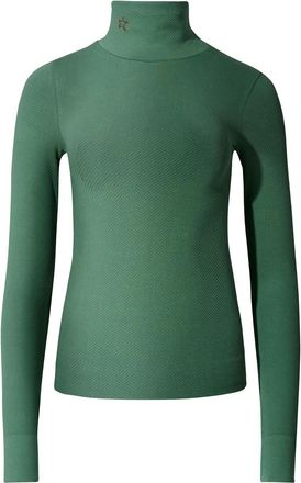 Perfect Moment Logo-embroidered High-neck Thermal top - Green - XL (UK14)