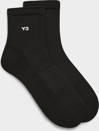 Yohji Yamamoto Mens Y-3 ribbed ankle socks
