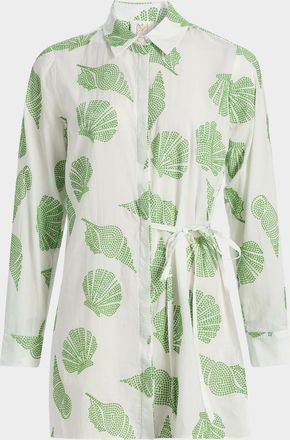 Milly Cleo Embroidered Cotton Cover-Up Mini Dress