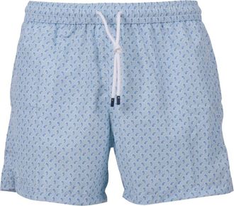Fedeli Beachwear, male, Blue, Size: 2XL Madeira Swim Trunks