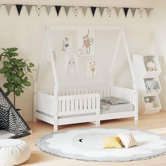 vidaXL Vidaxl - Estructura De Cama Para Ni&ntilde;os Madera De Pino Blanco 70x140 Cm