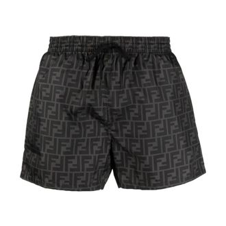 Fendi Heren, Badkleding, Zwart, Maat: XL