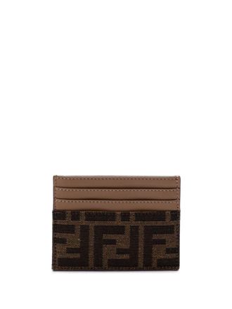 Fendi FF card holder - Brown