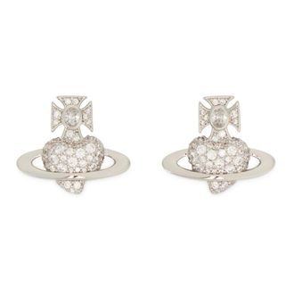 Vivienne Westwood Orb Earrings - female - Vivienne Westwood - Earrings - Gray - ONE SIZE - Accessories