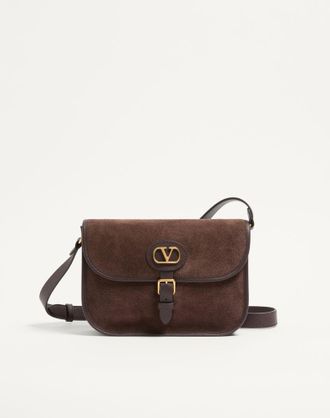 Valentino Garavani Borsa A Tracolla Valentino Garavani Antibes In Suede Uomo TESTA DI MORO UNI